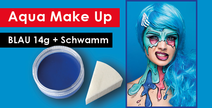Premium-Aqua-Make-Up-Blau-14g-mit-passenden-Schwamm