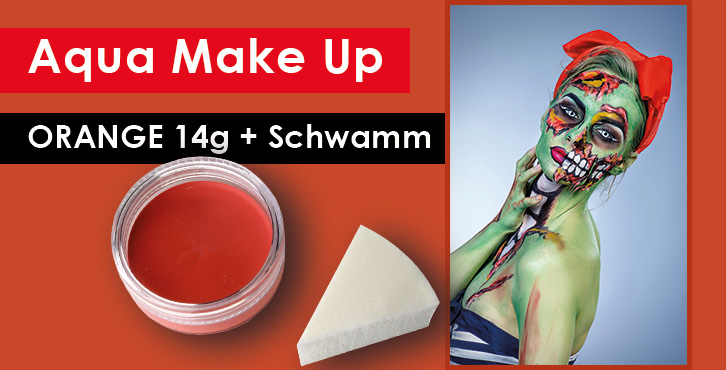 Premium-Aqua-Make-Up-Orange-14g-mit-passenden-Schwamm