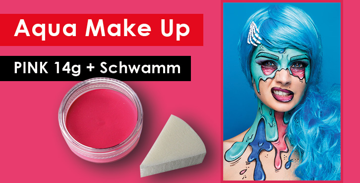 Premium-Aqua-Make-Up-Pink-14g-mit-passenden-Schwamm